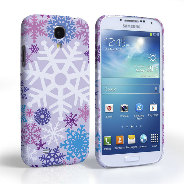 Caseflex Samsung Galaxy S4 Winter Christmas Snowflake Cover – Purple