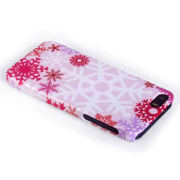 Caseflex iPhone 5 / 5S Winter Christmas Snowflake Cover – Red