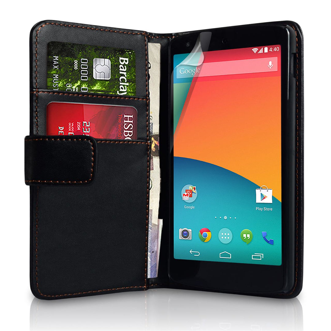YouSave Accessories Nexus 5 Leather Effect Wallet Case - Black