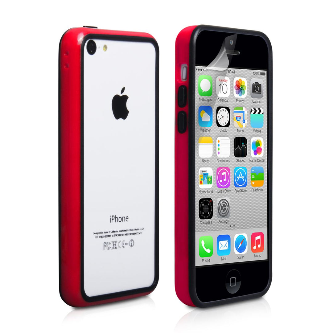YouSave Accessories iPhone 5C Bumper Case - Red and Black