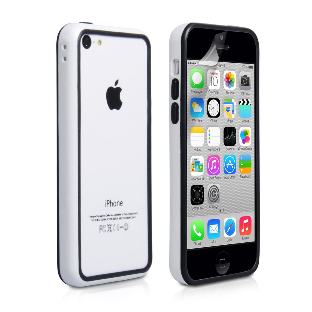 YouSave Accessories iPhone 5C Bumper Case - White and Black