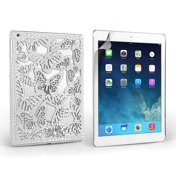 Caseflex iPad Air Cut Out Butterfly Hard Cover - White