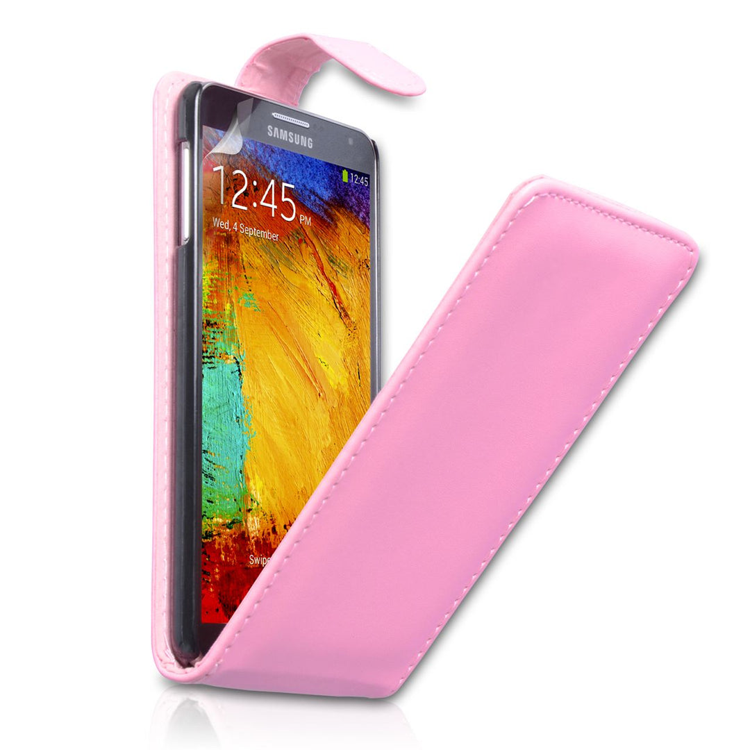 YouSave Samsung Galaxy Note 3 Leather Effect Flip Case - Baby Pink