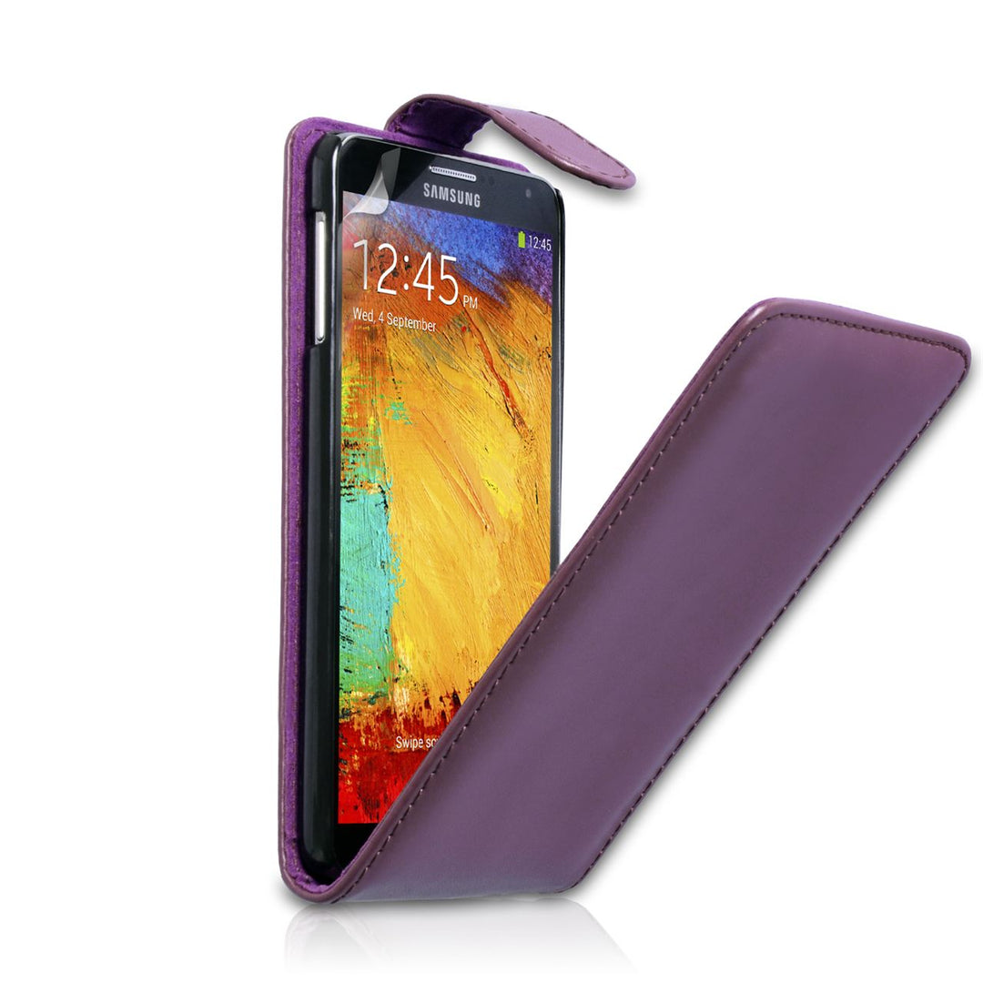 YouSave Samsung Galaxy Note 3 Leather Effect Flip Case - Purple