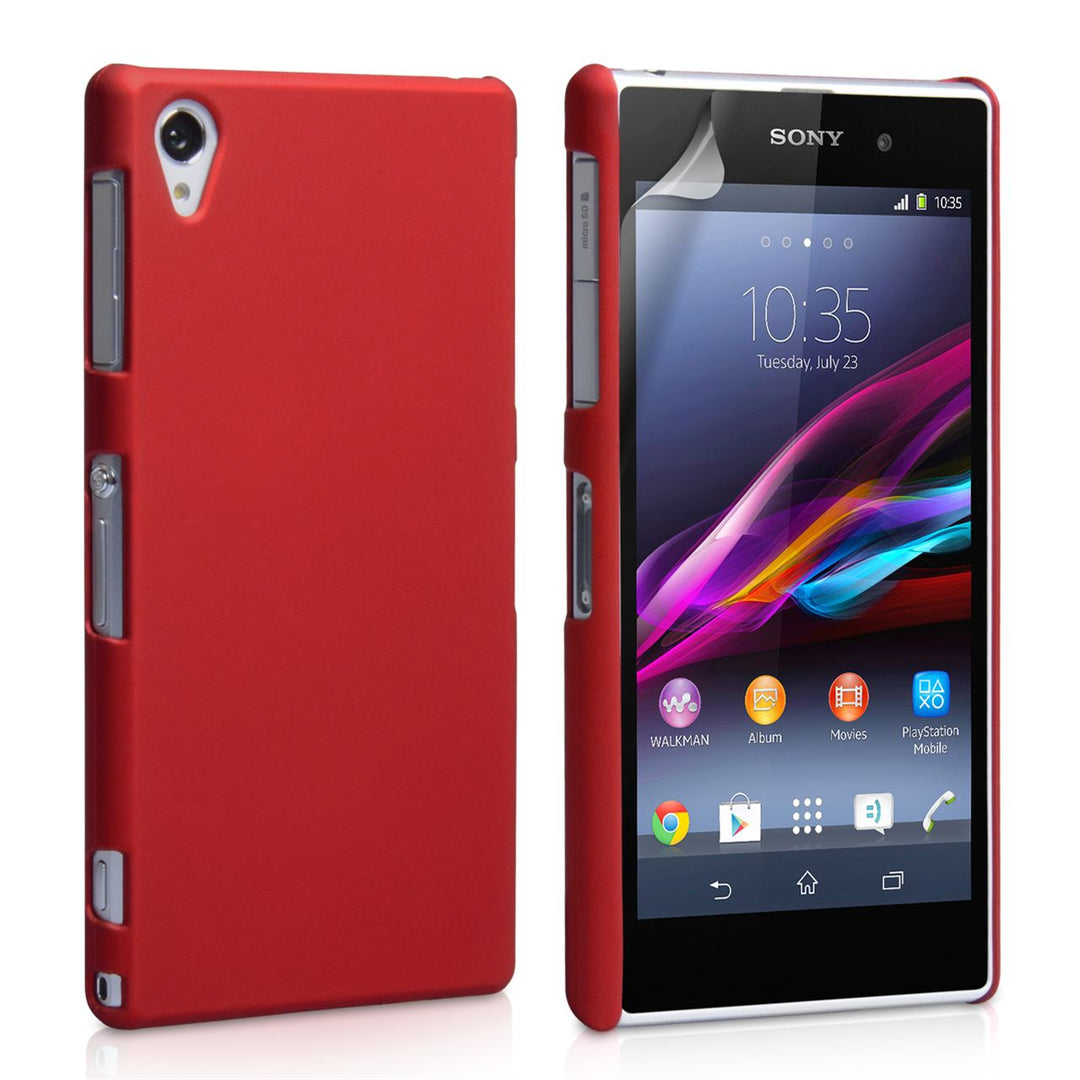 YouSave Accessories Sony Xperia Z1 Hard Hybrid Case - Red