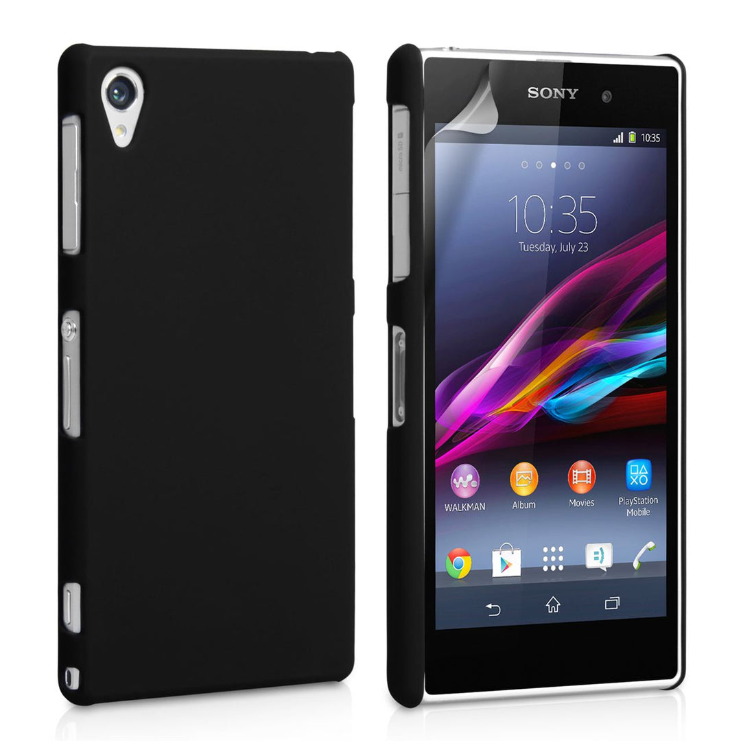 YouSave Accessories Sony Xperia Z1 Hard Hybrid Case - Black