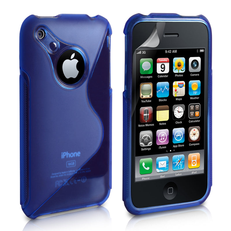 Caseflex iPhone 3G / 3GS S-Line Gel Case - Blue