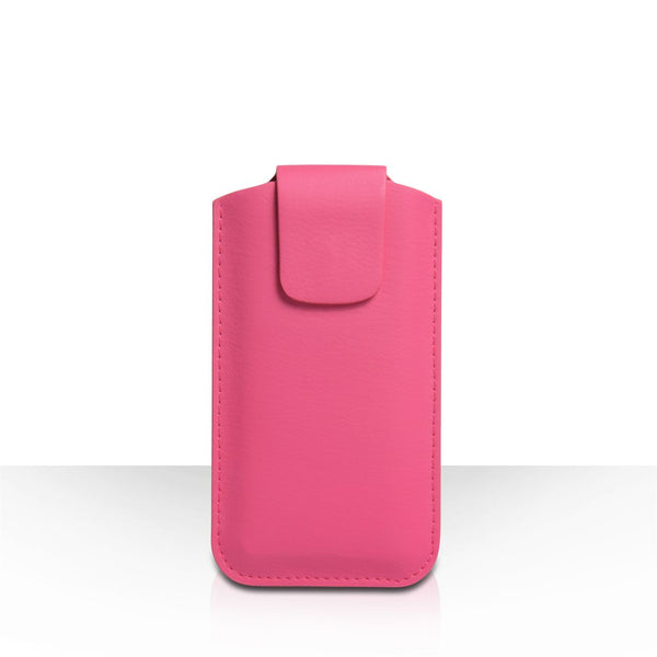 Caseflex Small Textured Faux Leather Pouch - Hot Pink