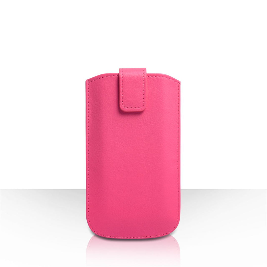 Caseflex Small Textured Faux Leather Return Phone Pouch - Pink