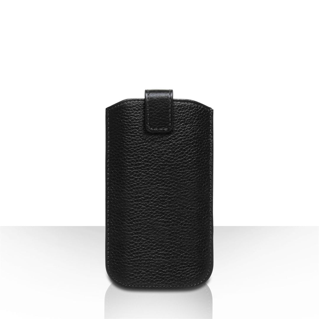 Caseflex Small Real Leather Return Phone Pouch - Black