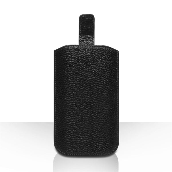 Caseflex Medium Real Leather Return Phone Pouch - Black