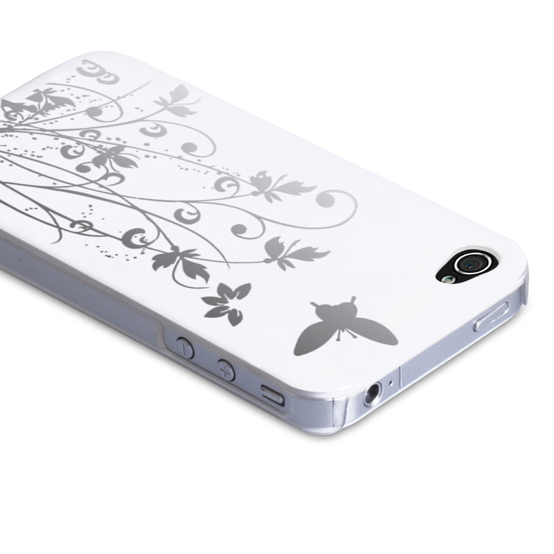 YouSave Accessories iPhone 5 / 5S White Butterfly IMD Hard Case