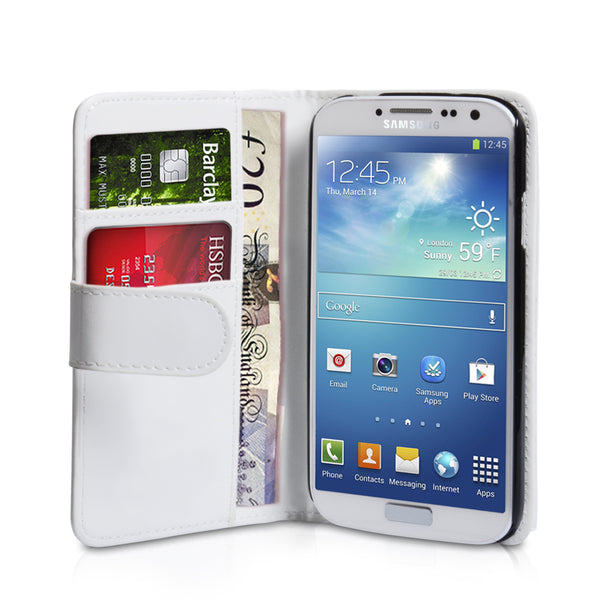 YouSave Samsung Galaxy S4 Leather Effect Wallet Case - White
