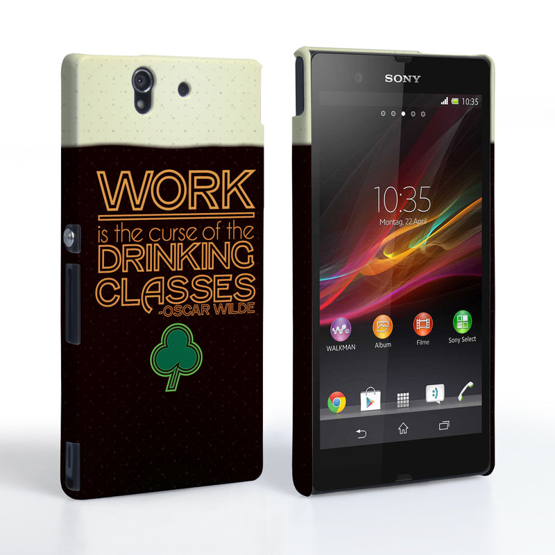 Caseflex Sony Xperia Z Wilde Drinking Classes Quote Hard Case - Black
