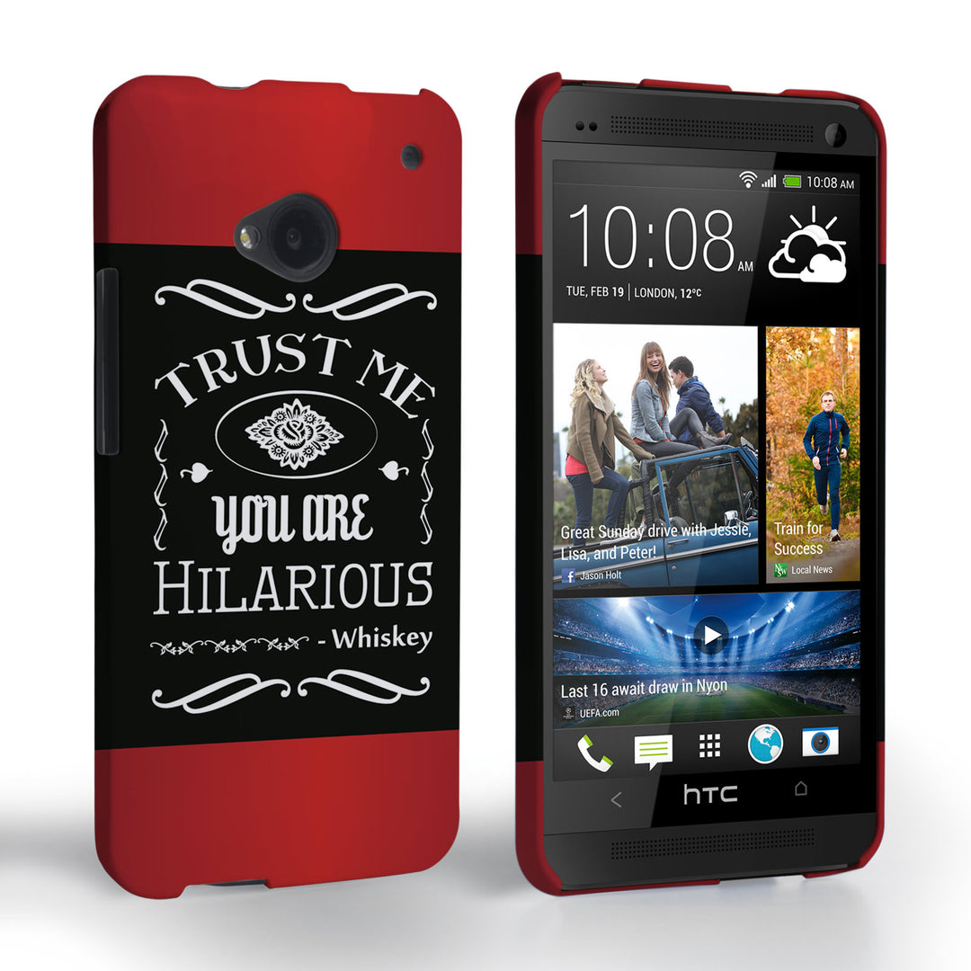 Caseflex HTC One Bourbon Whiskey Quote Hard Case – Black