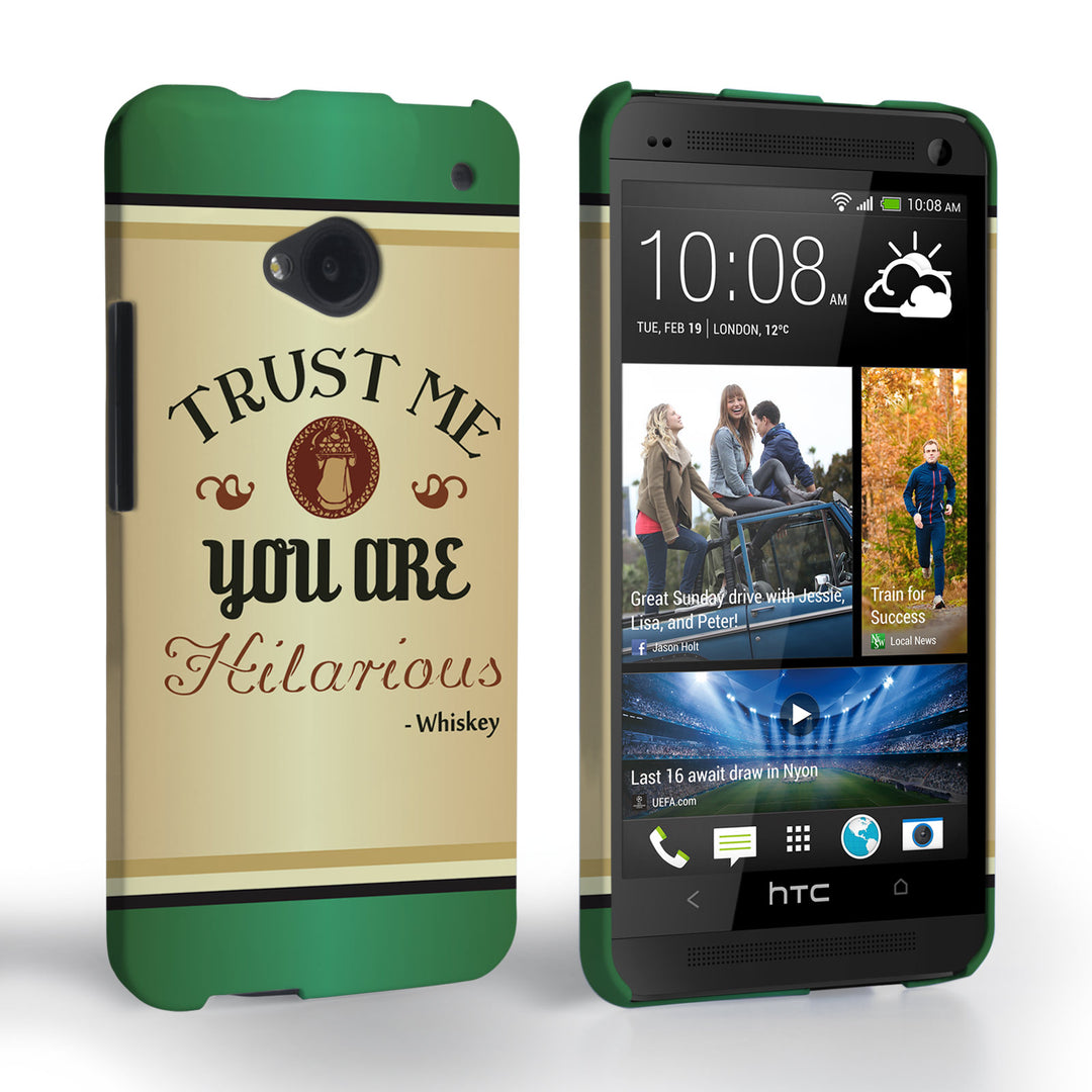 Caseflex HTC One Irish Whiskey Quote Hard Case – Green