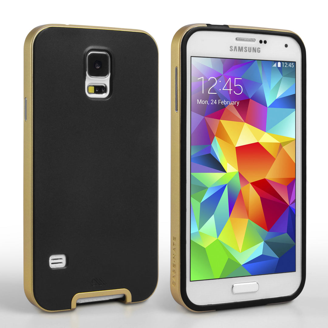 Case Mate Samsung Galaxy S5 Slim Tough Case - Black/Gold