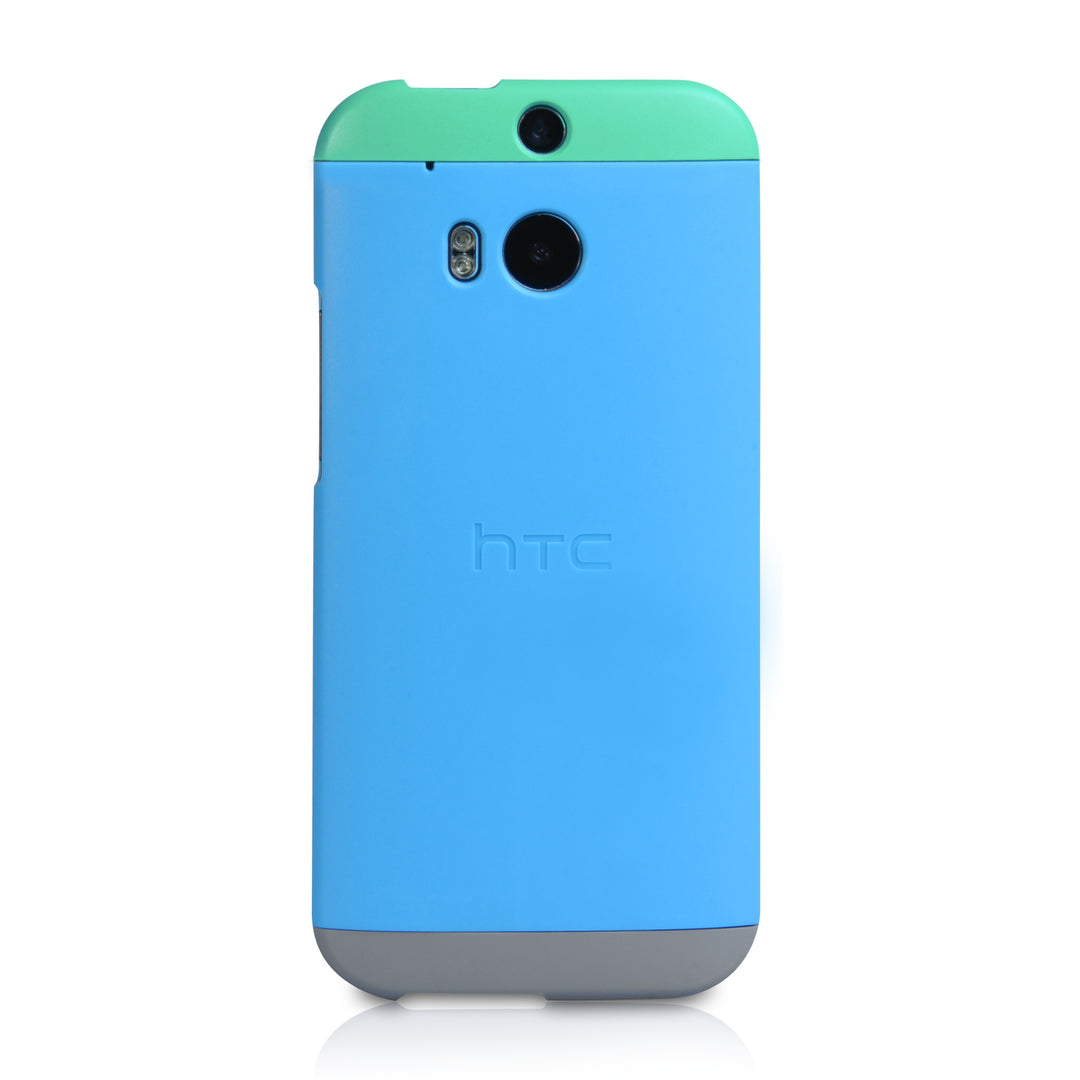 Official HTC One M8 Double Dip Hard Shell Case - Green / Blue