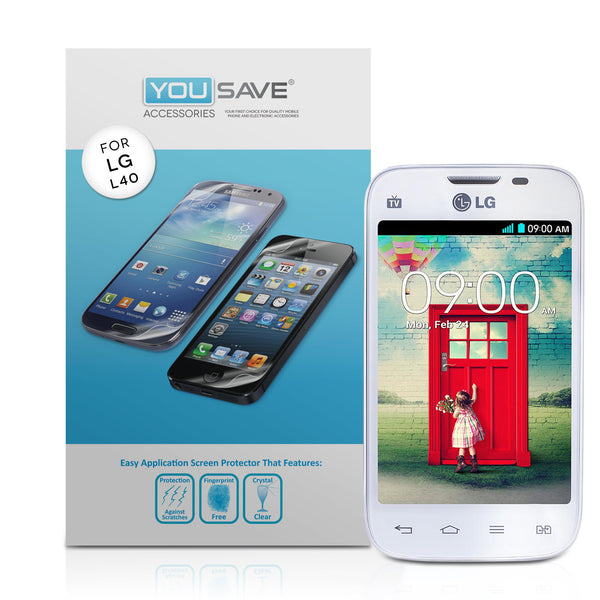 YouSave Accessories LG L40 Screen Protectors x5