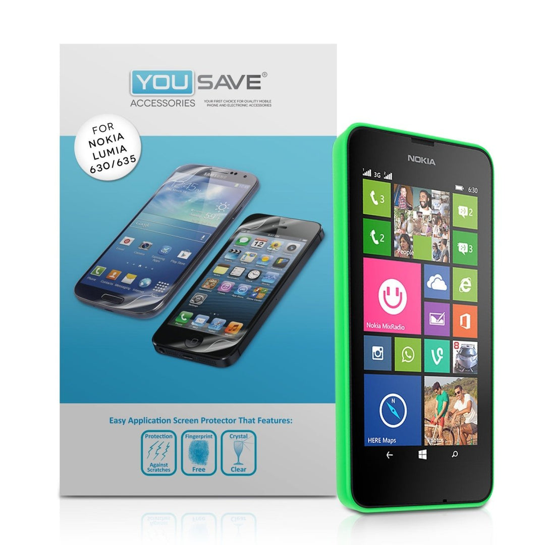 Yousave Accessories Nokia Lumia 630 Screen Protectors X3 - Mobile Madhouse