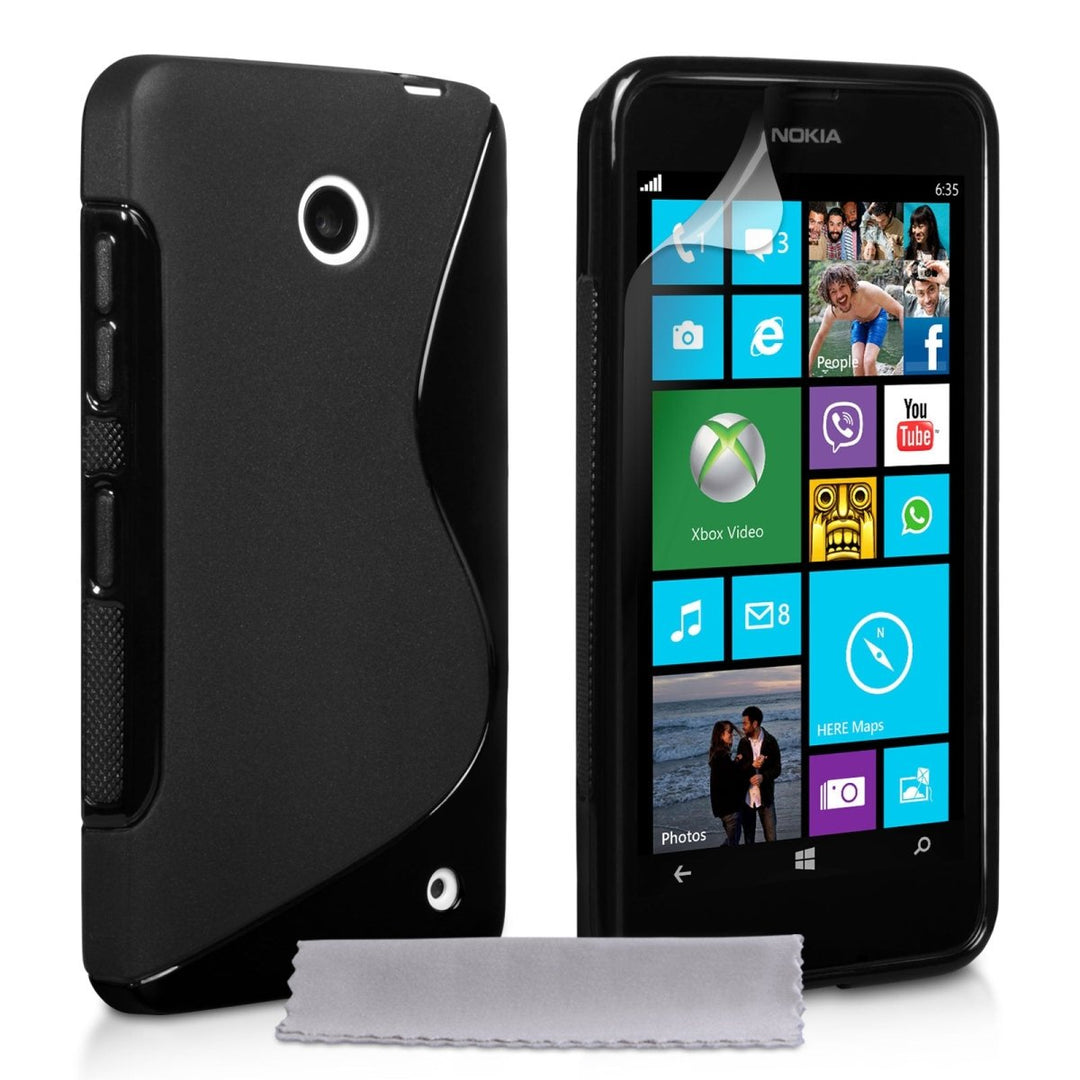 Caseflex Nokia Lumia 635 Silicone Gel S - Line Case - Black - Mobile Madhouse