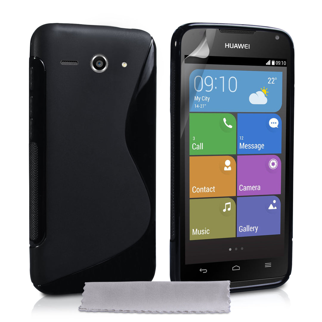 Caseflex Huawei Ascend Y530 Silicone Gel S-Line Case - Black