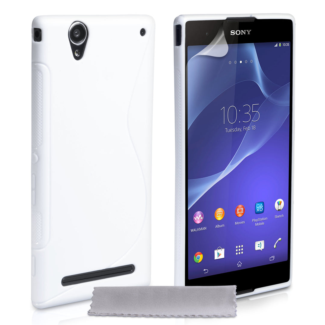 Caseflex Sony Xperia T2 Ultra Silicone Gel S-Line Case - White