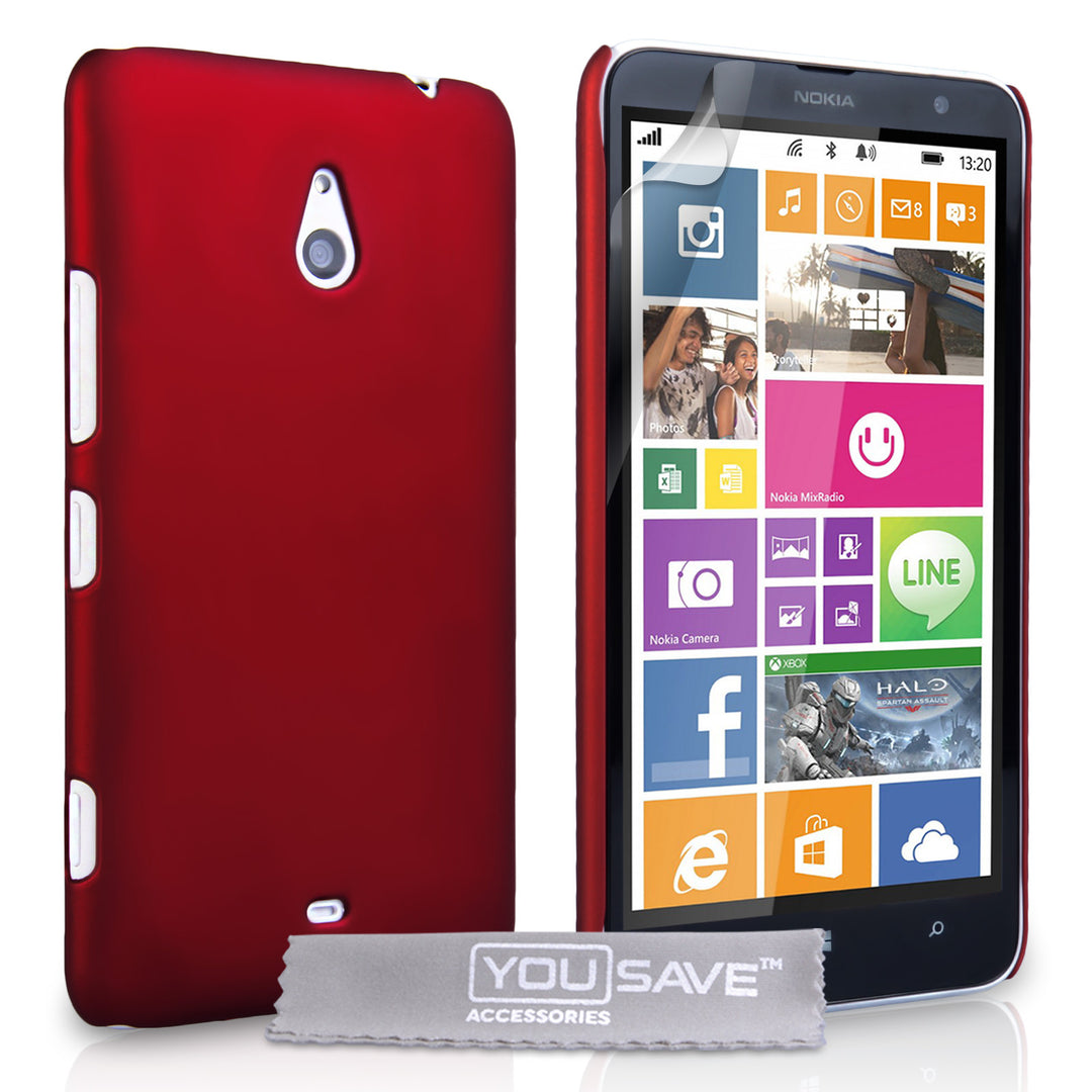 YouSave Accessories Nokia Lumia 1320 Hard Hybrid Case - Red
