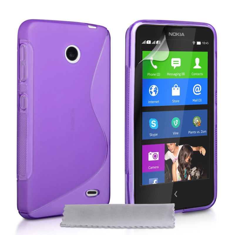 Caseflex Nokia X Silicone Gel S-Line Case - Purple