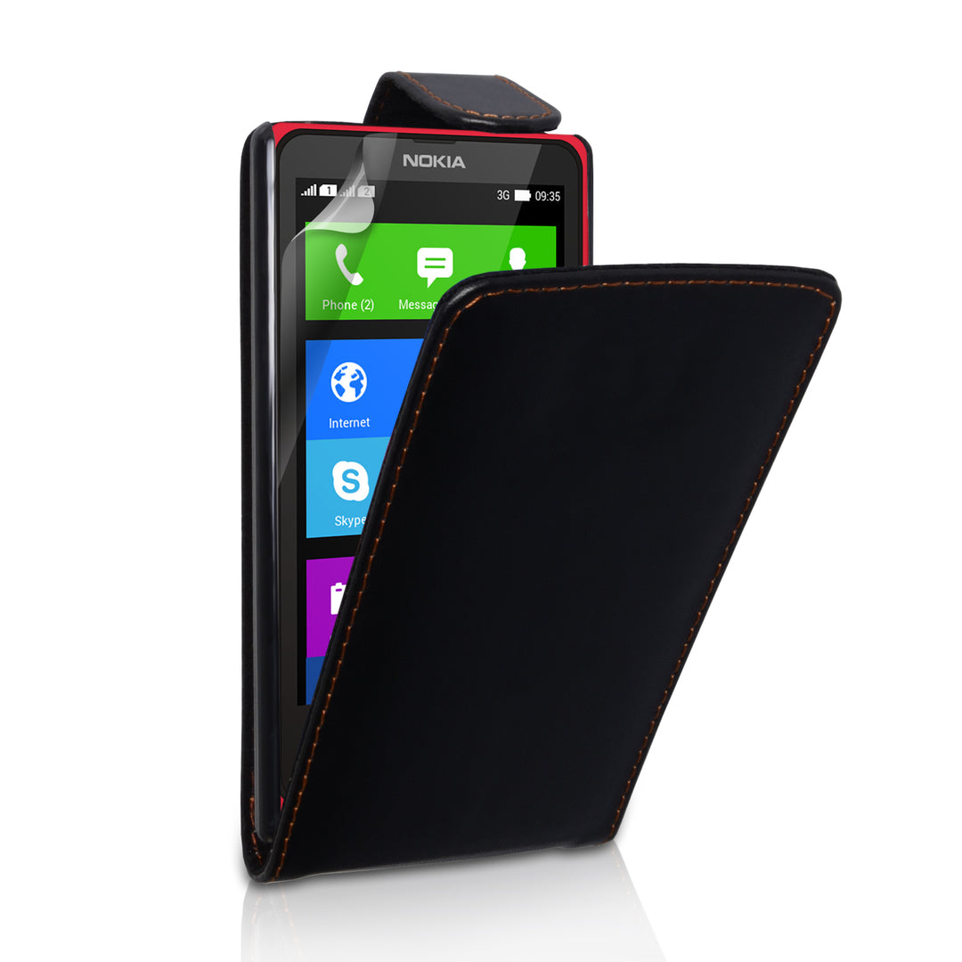 YouSave Accessories Nokia X Leather-Effect Flip Case - Black