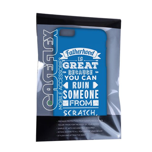 Caseflex Fatherhood Funny Quote iPhone 6 And 6s Plus Case – Blue - Mobile Madhouse