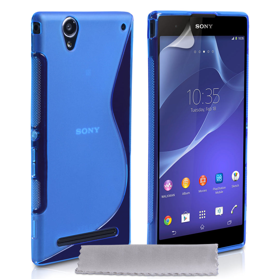Caseflex Sony Xperia T2 Ultra Silicone Gel S-Line Case - Blue