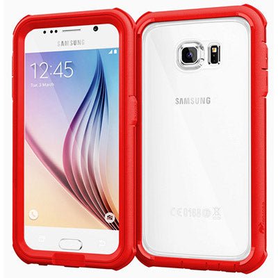 Roocase Samsung Galaxy S6 Glacier Tough Hybrid PC TPU Rugged Case For - Red - Mobile Madhouse