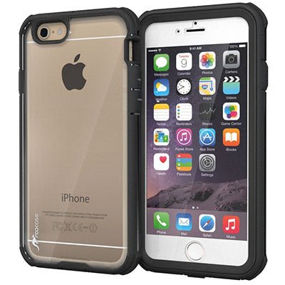 Roocase Apple Iphone 6 Plus Glacier Tough Case Full Body Cover - Black - Mobile Madhouse