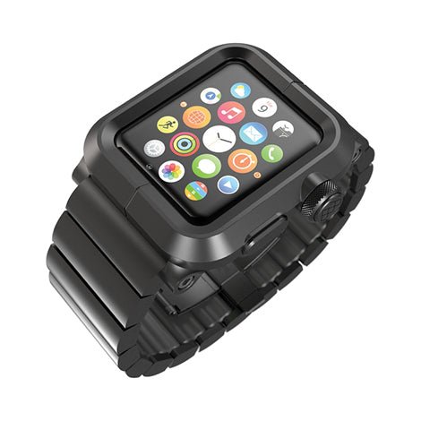Lunatik EPIK Apple Watch Aluminum Case / Aluminum Band - Black - Mobile Madhouse