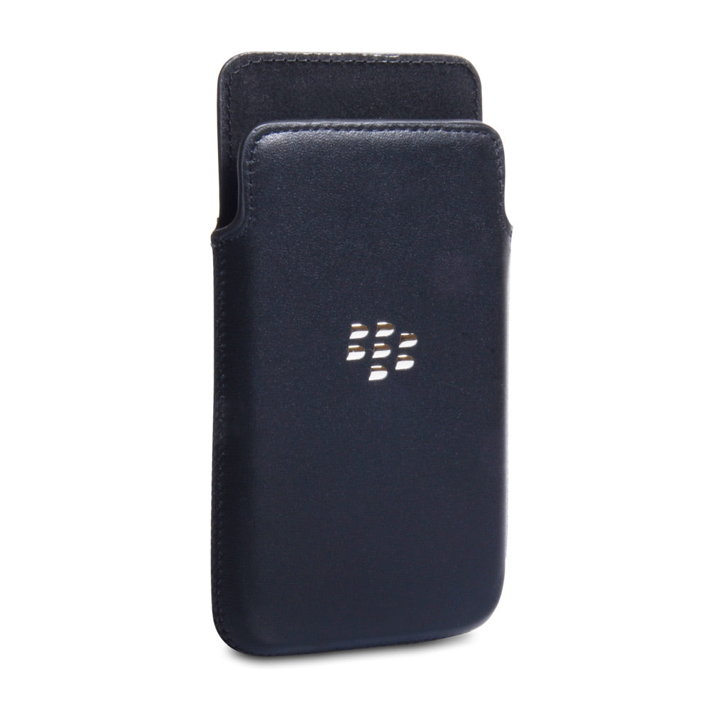 Official Blackberry Z10 Official Black Leather Pocket Pouch