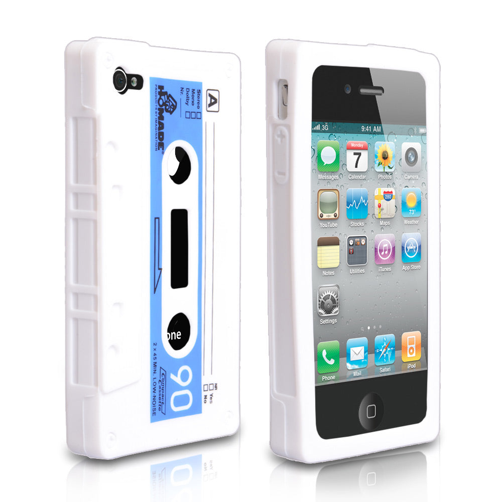 YouSave Accessories iPhone 4 / 4S Cassette Gel Case - White