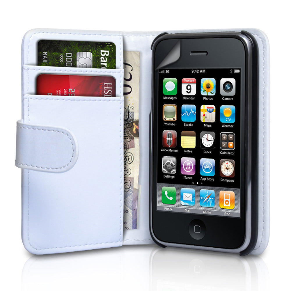 YouSave Accessories iPhone 3G / 3GS Leather Effect Wallet Case - White