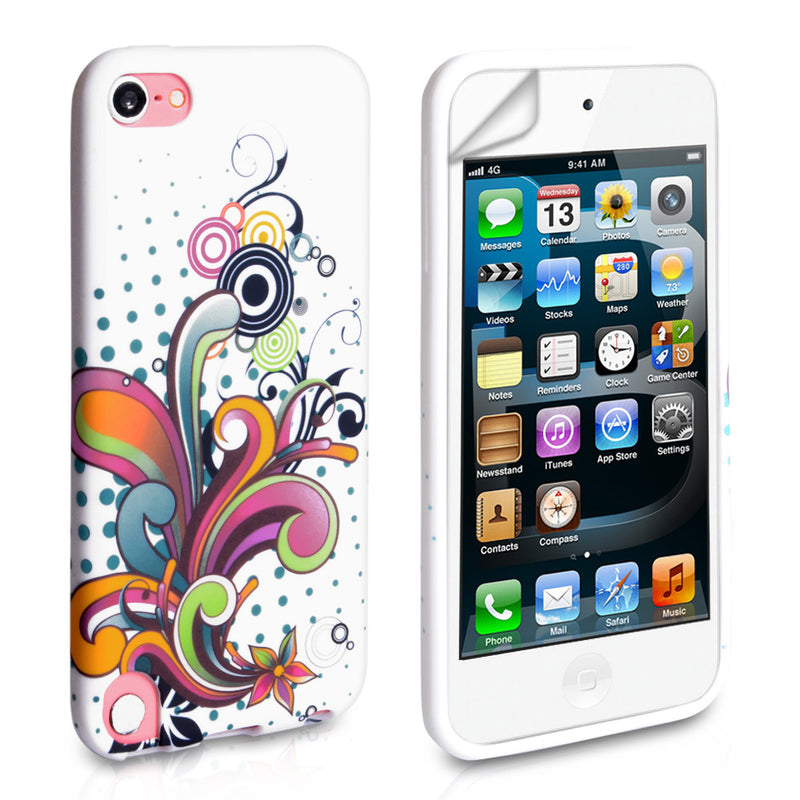 YouSave Accessories iPod Touch 5G Multicoloured Floral Swirl Gel Case