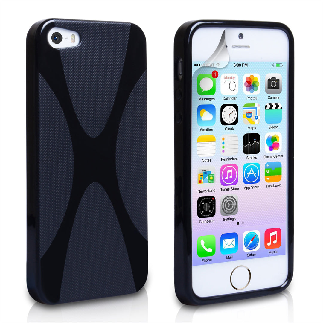 YouSave Accessories iPhone 5 / 5S X-Line Gel Case - Black