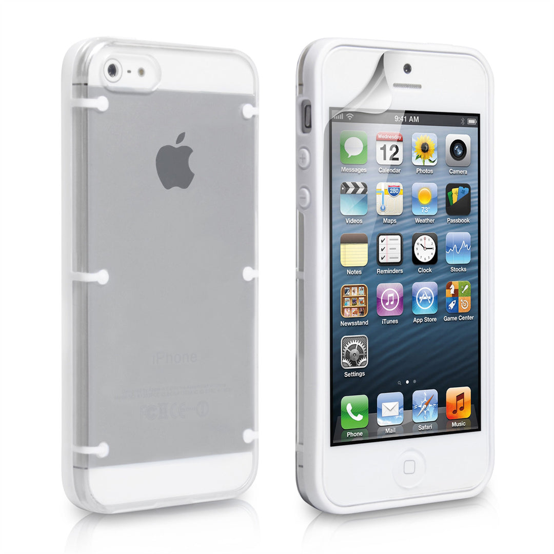 YouSave Accessories iPhone 5 / 5S Hard Case - White and Clear