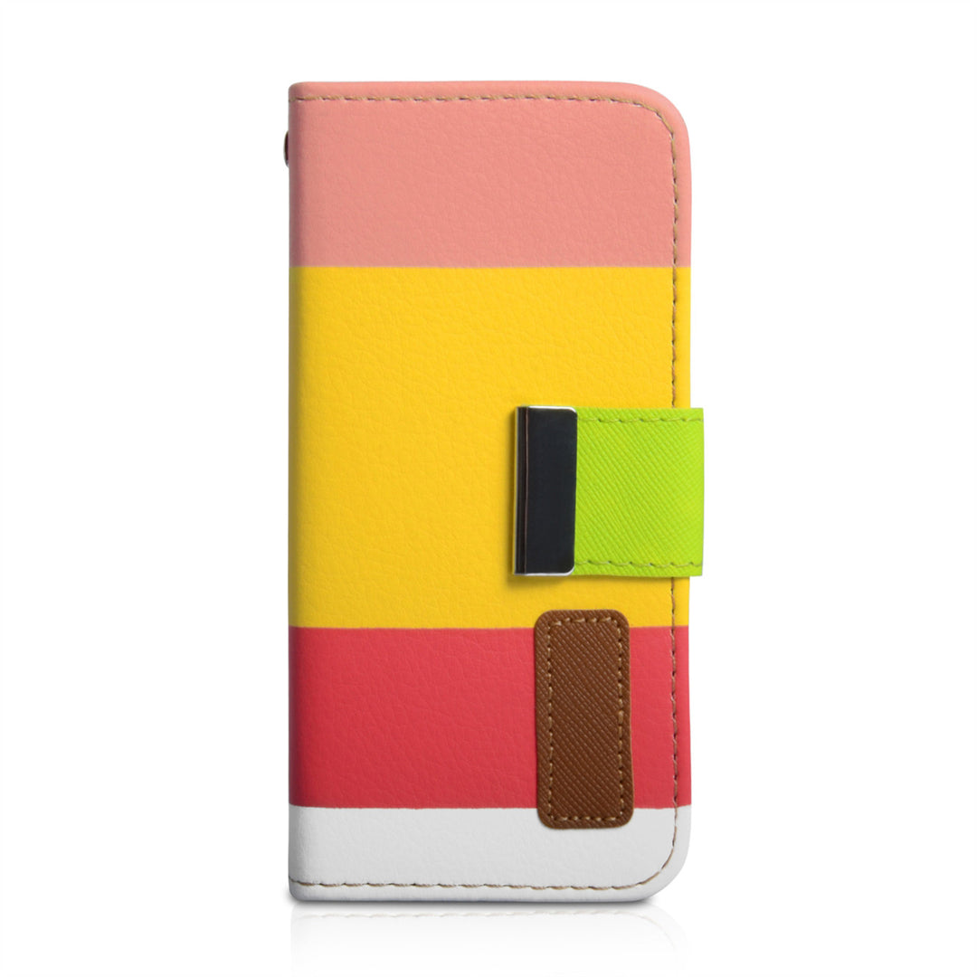 YouSave iPhone 5 / 5S Green Inner Leather Effect Wallet Stand Case