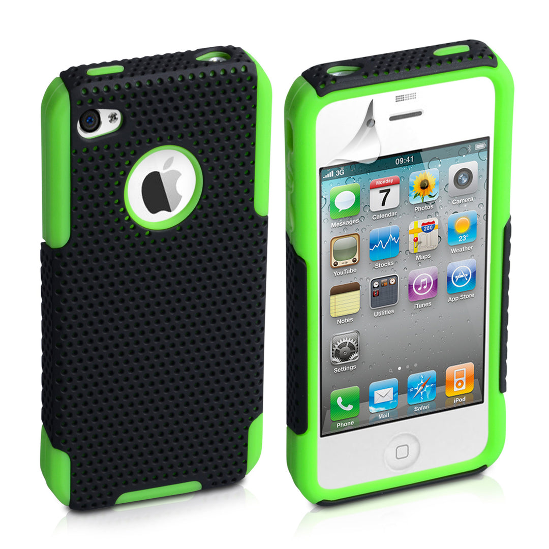 YouSave Accessories iPhone 4 / 4S Mesh Combo Case - Green