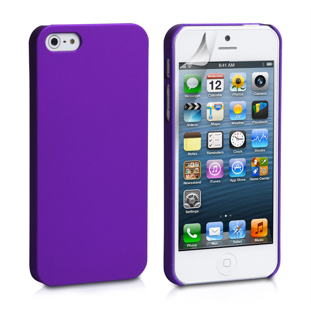 YouSave Accessories iPhone 5 / 5S Purple Hard Hybrid Case