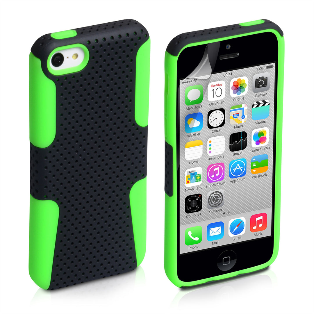 YouSave Accessories iPhone 5C Mesh Combo Case - Green