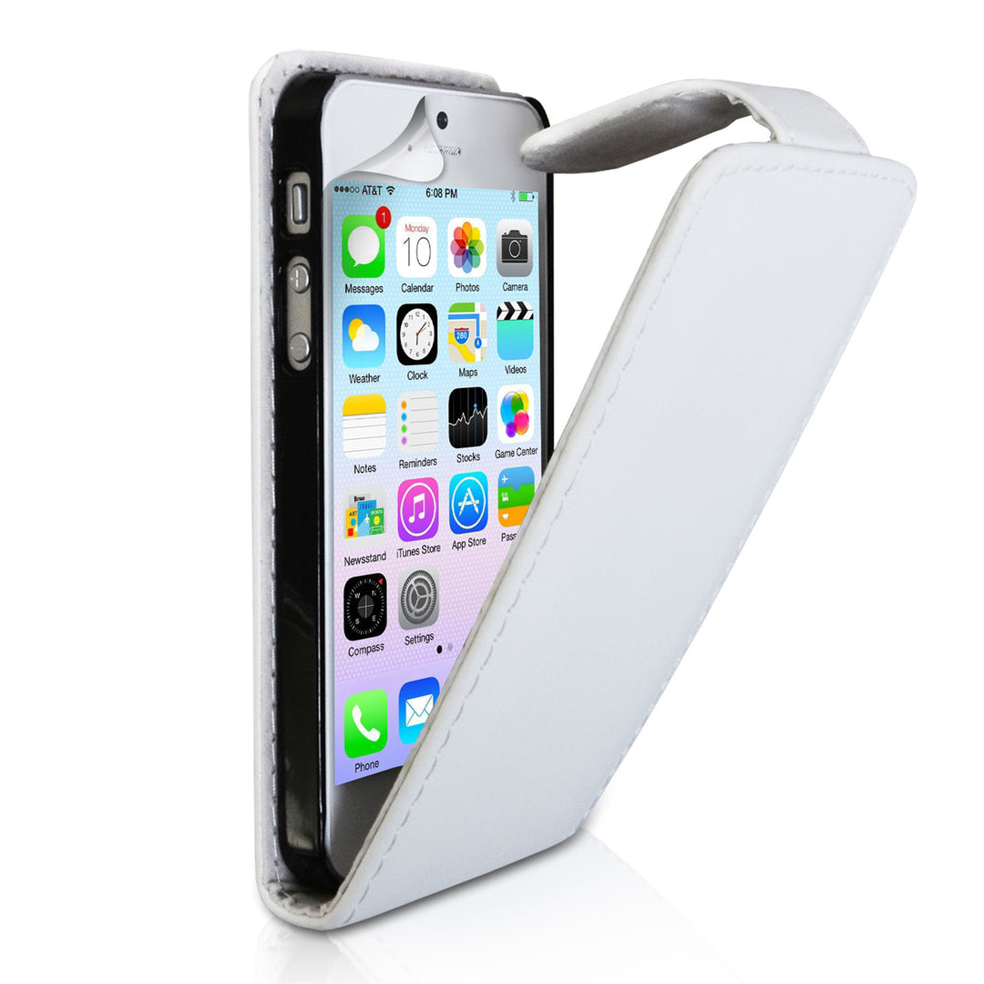 YouSave Accessories iPhone 5 / 5S Leather Effect Flip Case - White