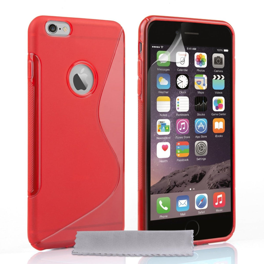 Caseflex Iphone 6 Plus And 6s Plus Silicone Gel S - Line Case - Red - Mobile Madhouse
