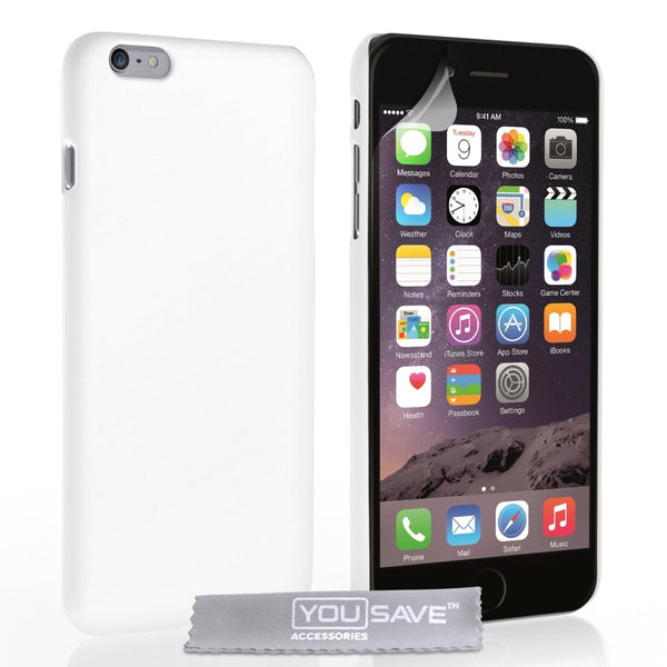 Yousave Accessories Iphone 6 Plus And 6s Plus Hard Hybrid Case - White - Mobile Madhouse