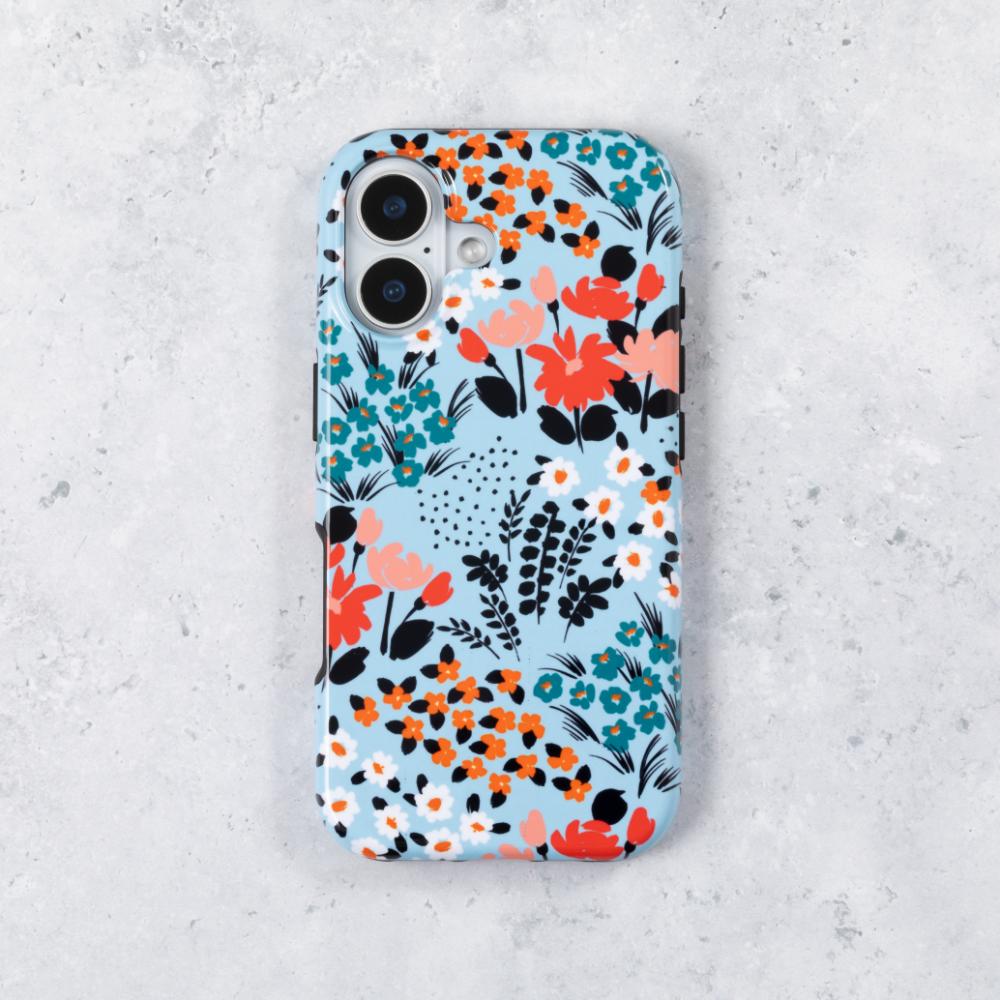 Baby Blue Floral Tough Phone Case  iPhone 17