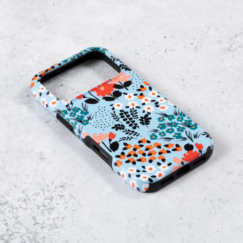 Baby Blue Floral Tough Phone Case  iPhone 17 Pro Max